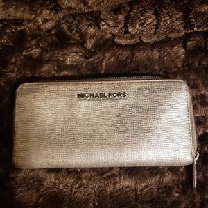 Michael Kors silver wallet
